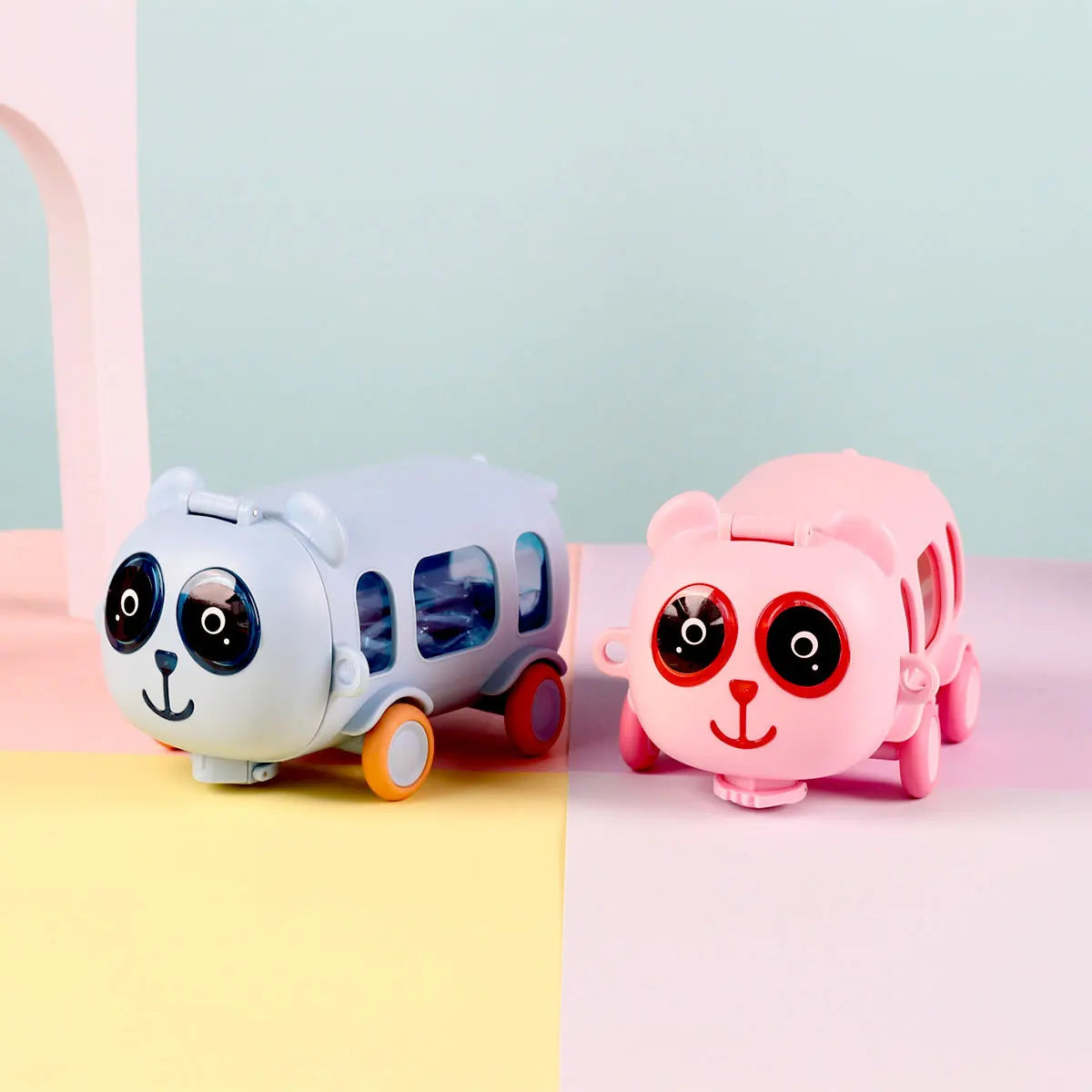500ML Kids Cute Bus Cup Children's Toy Car Plastic Water Bottle Student Drinking Kettle with Straw for Boys Girls School Home