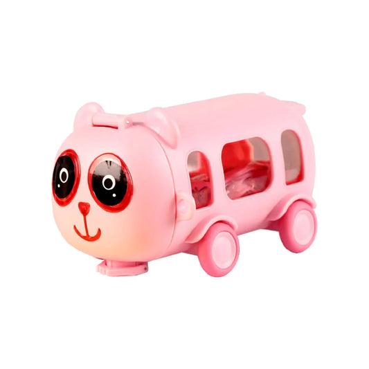 500ML Kids Cute Bus Cup Children's Toy Car Plastic Water Bottle Student Drinking Kettle with Straw for Boys Girls School Home