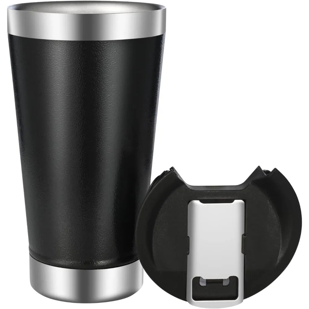 17oz Stainless Steel Double wall Vacuum Insulated Tumbler With Beer Opener Thermos Travel Mug Keep Drink Cold and Hot