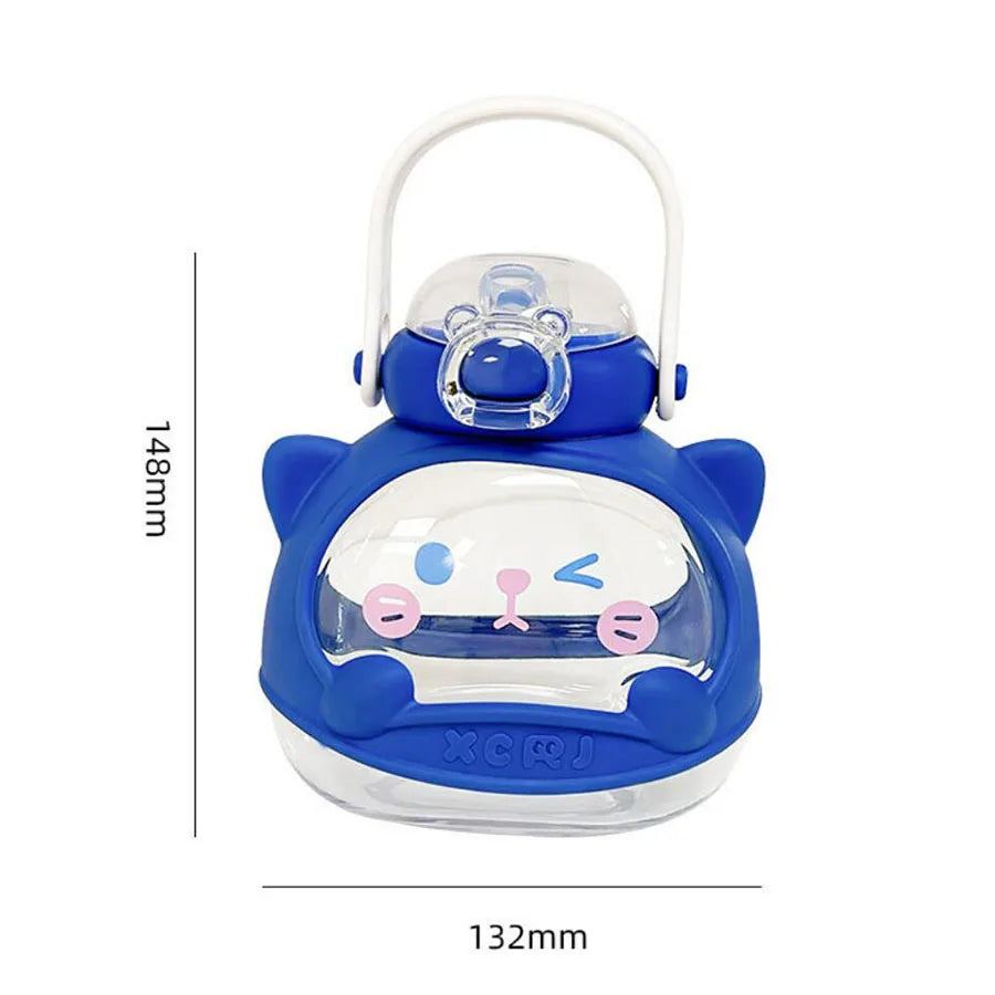 810ml Water Bottle for Girls Large-capacity Water Bottle Cute Summer Children's Straw Big Belly Cup Portable Drinkware